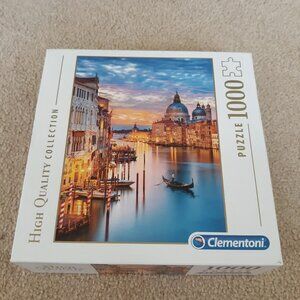 Clementoni puzzle 1000 Lighting Venice 20×27" used all pieces There